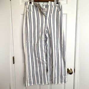 Striped Blue and White Women's Jeans